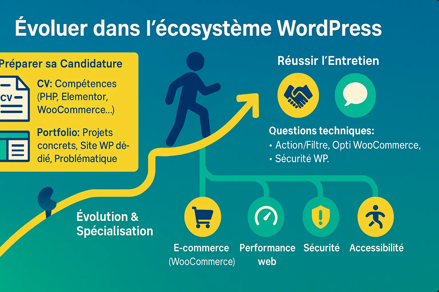 Illustration de carrière dans WordPress
